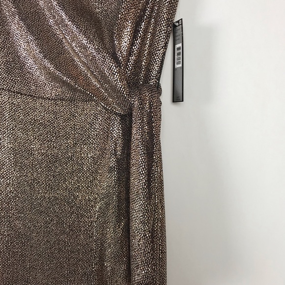 Tahari ASL Hammered Stretch Metallic Dress - Picture 9 of 16